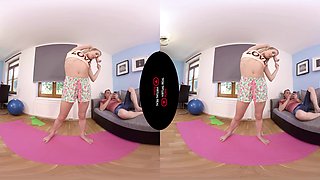 Flexibility Challenge - Fit Young Blonde Girlfriend