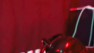 E-play for the Rubberslave in Bodybag and Heavy Rubber Mask
