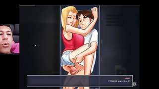 Hard sex in college hidden in the break time with a big ass and busty blonde have my milk 😈