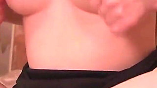 Petite Brunette Brings Herself to Orgasm by Playing with Her Nipples