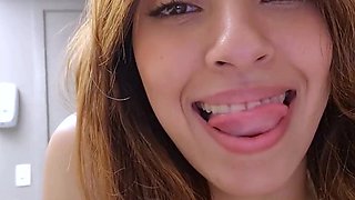 Brazilian Babe's Orgasm in Hotel Bathroom Solo JOI Video