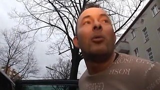 German Babe Got Picked up and Smashed in Her Pierced Pussy