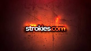 Strokies Aubry Babcock jizz autograph and swallow