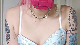 Kinky amateur girl shows her perky tits