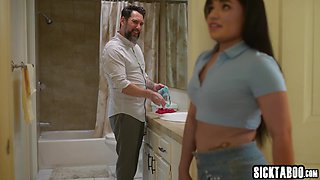 Naughty big arse Hispanic teenager gets fucked