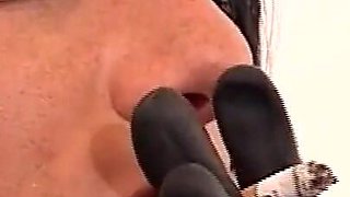 Hot Threesome for Two Nasty Brunette in Love with a Nice Cock