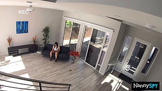 Nanny Let's Boss Borrow Her Fuck Hole After Getting Caught Playing With Her Toys