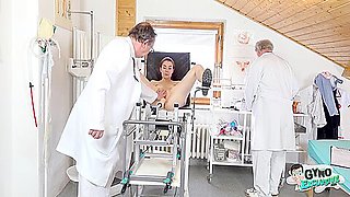 Sweet Innocent Teen Examined And Made To Cum In Gyno Chair By 2 Old Doctors - Kaira Love
