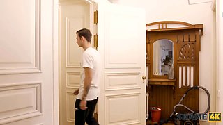 Shame4k. dream porn in the bathroom with older and glorious blond and a guy