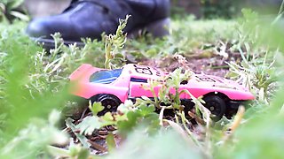Awesome Crushing Video Watches My Feet Smash a Small Toy Car