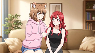 Anime Handgag Scenes with Catgirls - hand over mouth, covering mouth
