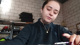 PAWG Girl Smoking Slim Cigarette