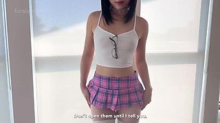 Asian Petite Coed Facesitting Masturbation