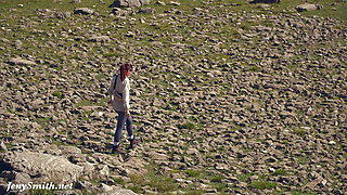 Hiking in a canyon