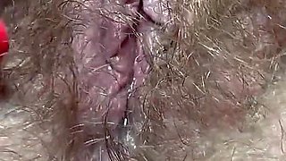 New Toy Testing Big Clit Orgasm Hairy Pussy