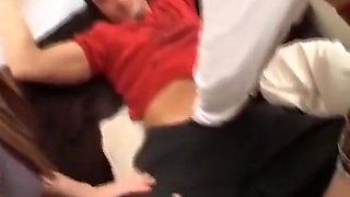 Hot Young Brunette And Horny Blonde Team Up On Cock - Cynthia Lavigne