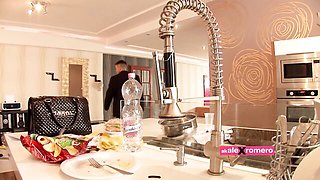 Graceful Aleska and Choky's muscular men sex