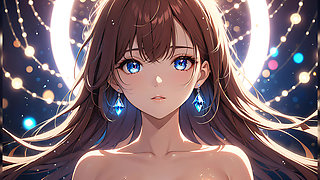 Bokeh Dreams: a Beautiful Young Woman in Floating Lights