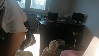 Sexy wife with hairy pussy dances naked. Wife hairy pussy, big tits, big ass. Amateur milf massages herself with a vibrator.