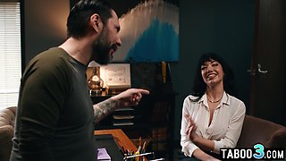 Naughty hispanic cougar seduces the director