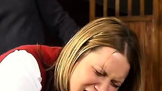 Amateur blonde teen rides cock and anal
