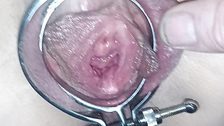 Steel spread pussy. Fixed milf gets fucked