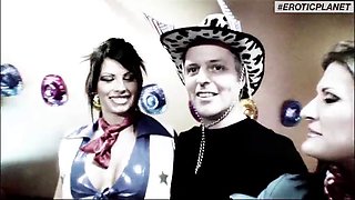 Ben Dover: Two hot brunettes get pounded by two guys