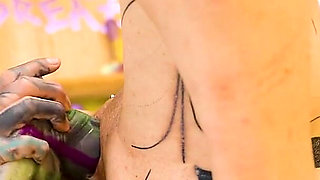 Tattoo Lesbian Gets Hard Fisted Till She Have a Real Orgasm