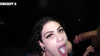Lydia Black, the canadian brunette, got her mouth filled with cum.