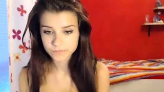 Chubby Brunette Big Boobs Dildo Masturbation