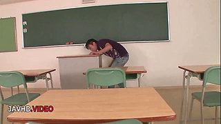 Naughty Japanese Student Kyoka Gives Blowjob at School