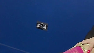 Naughty sluts in their colorful stockings enjoy fucking one next to another