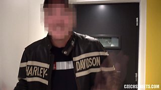 Czech Streets 112 Pregnant lady in distress