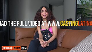 Eighteen years old spic mom throat gag on casting