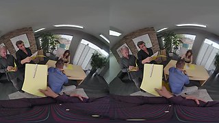 Four Dicks Punish Office Bitch - RealJamVR