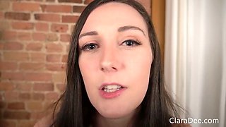 Intimate close-up facial cumshot JOI with Clara Dee
