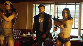 Digitalplayground - Honey Gold grasps a dildo with her throat and screws Monique Alexander with it