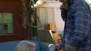 Hardcore double blonde blowjob