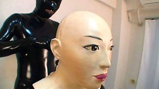 Extreme fetish latex play