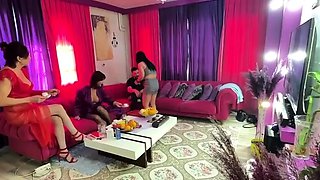 Real amateur skanks have group sex at slutty party in hi def