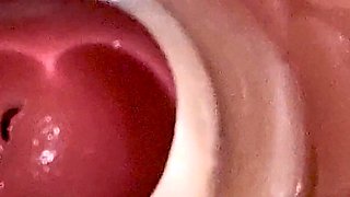 Camera Inside Deep Pussy Captures Huge Ejaculation of Sperm