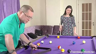 Ellie - Pool Lesson Opens Fresh Pussy