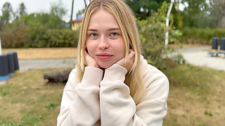 VladaMais Blonde Polish Teen Learns Pull-Ups But Gets Face Fucked and Cumshot in 4K HD