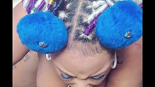 On My Knees Worshipping a Monster Black Cock - Sloppy Deep-throat Until My Eyes Water