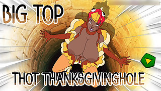 Big Top Thot Thanksgivinghole - This turkey costume is really sexy and she really knows how to suck it