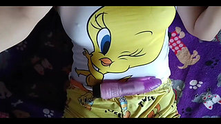 Girl Gets Fucked by Her Dildo