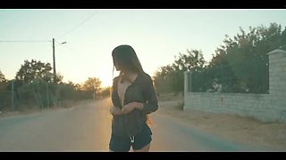 DaringKiara's Car Fingering Solo in Countryside - Amateur Asian Goddess Masturbates in 4K HD