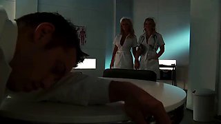 Fishnetted Blondes Paige Ashley and Sunny Lane Take Turns Getting Pussy Fucked and Creamed in Naughty Nurse 3some