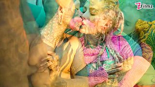 Tattooed babe Nahluu's first anal & blowjob porn with sex toys