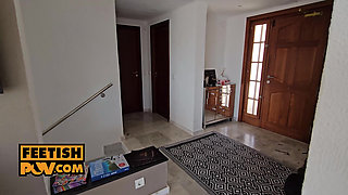 Footjob Slut Danika Mori Makes You Jizz Hard in POV Close up Scene